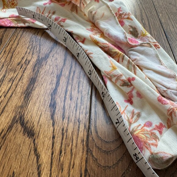 Milkbarn Vintage Floral Organic Cotton Ruffle Zipper Footed Romper 6-9 Months - Picture 10 of 12